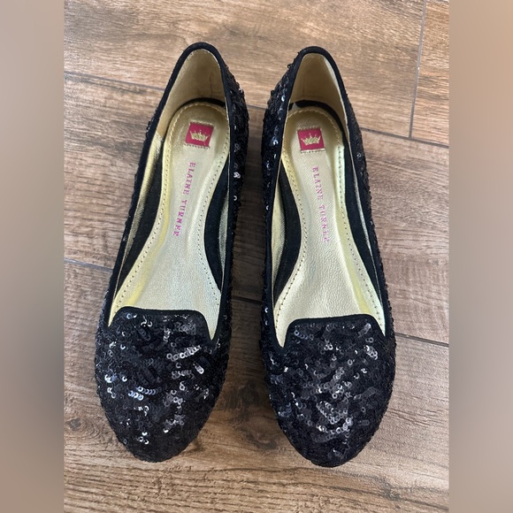 Elaine Turner Sequin Flats 6 - Picture 7 of 11